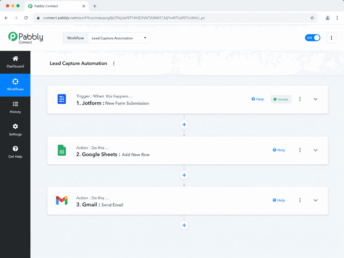 Pabbly  open-source automation builder interface