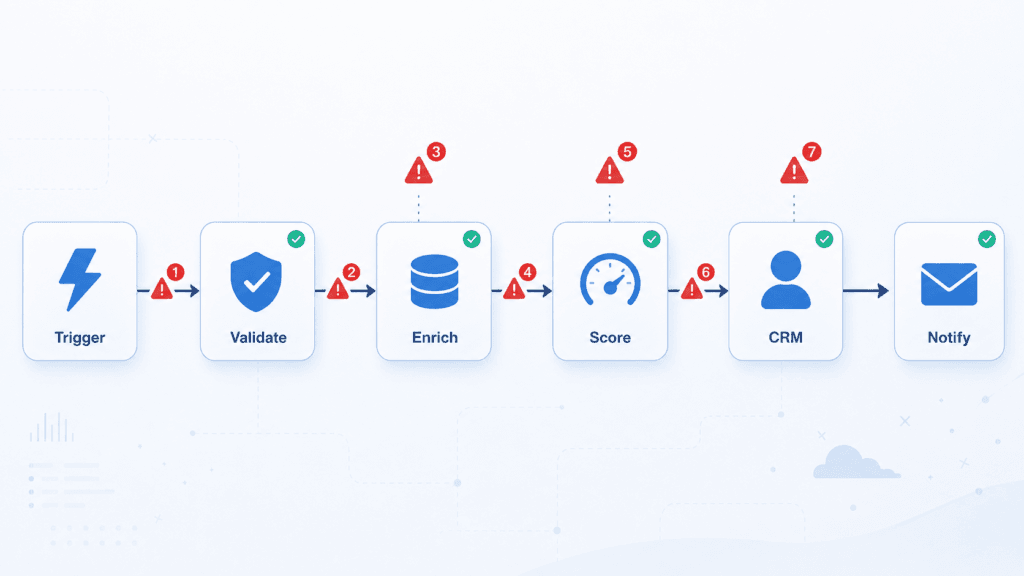 The seven points where an automation workflow can break, What Breaks at 2am