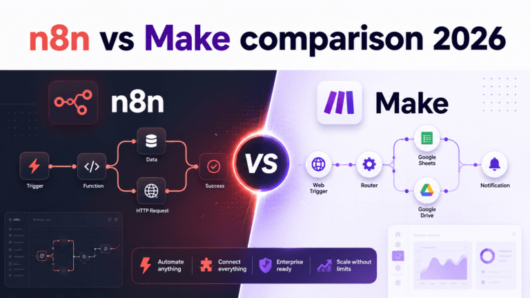 n8n vs Make comparison 2026